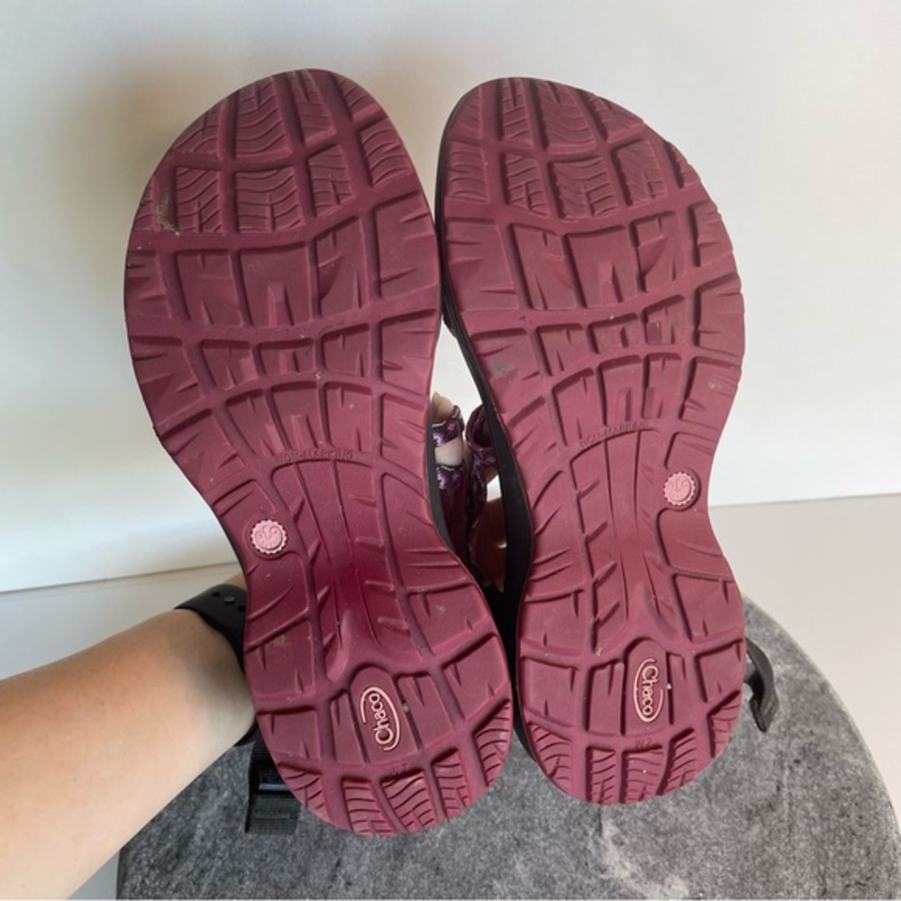 💛 Chaco Z Cloud X2 Black And Purple Pink Strappy Sandals - Picture 9 of 12